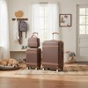 Polibi 3‑Piece Vintage-Inspired ABS Hardshell Luggage Set - 2 of 4