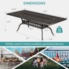 87"x41" Outdoor Dining Table for 8, Cast Aluminum Patio Table with Umbrella Hole, Weather Resistant, for Garden, Backyard, Poolside, Vintage Bronze - 2 of 4