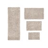 Fantasia Bath Rug Bathroom Rugs Set, Washable Rug, Extra Soft and Absorbent bath Rug, Bath Mat Set, Non-Slip, 4 Pcs Set with Runner, Ivory - 2 of 4