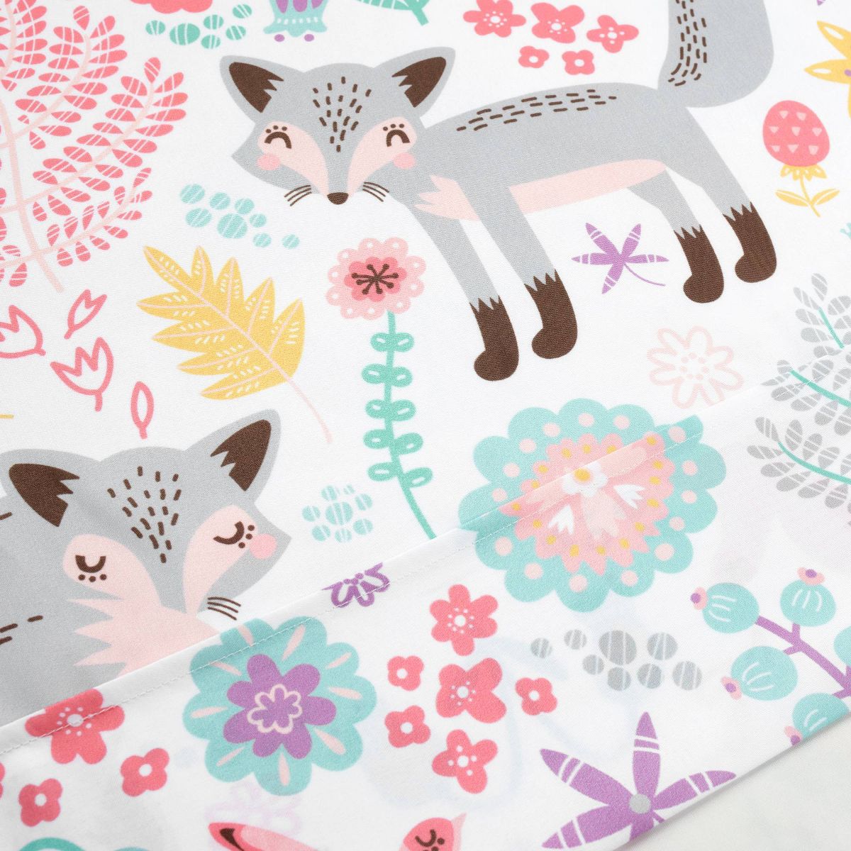 Pixie Fox Soft Sheet Set Gray/Pink - Lush Décor - thumbnail 4