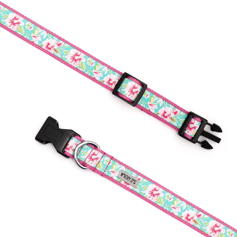 The Worthy Dog Watercolor Floral Dog Collar, 4 of 6