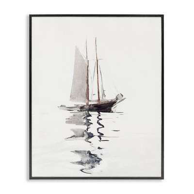 Stupell Industries Tranquil Sailboat Vessel Floating, 24" x 30"