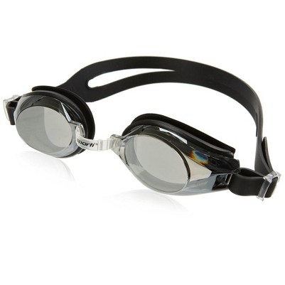 silver mirror/ smoke lens/ black frame