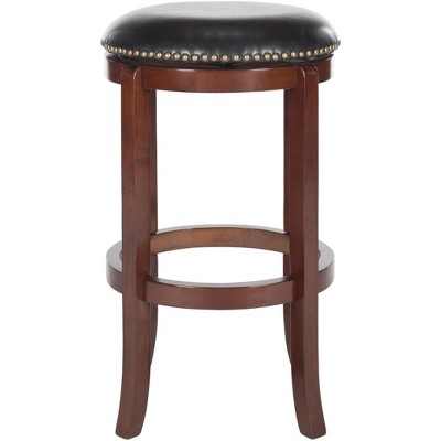 Elwood Swivel Bar Stool - FOX7015 - Cherry/Black - Safavieh Couture