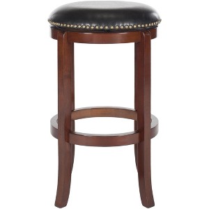 Elwood Swivel Bar Stool - FOX7015 - Cherry/Black - Safavieh Couture - 1 of 3