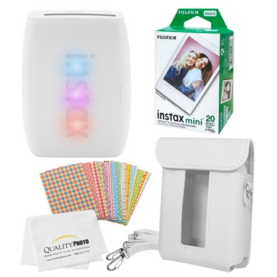 FUJIFILM Instax Mini Link 3 Smartphone Printer with, 20 Fujifilm Mini Films, Printer Case, Decorative Stickers and a Quality Photo Micro Cloth