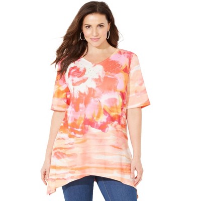 Catherines Women's Plus Size Sparkle & Swirl Tunic