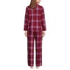 Lands' End Women's Flannel 2 Piece Pajama Set - Long Sleeve Shirt and Pants - 2 of 4