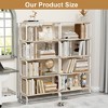 Runesay 5-Tier Industrial Bookshelf, Rustic Tall Bookcase with Open Wood and Metal Design - 2 of 4