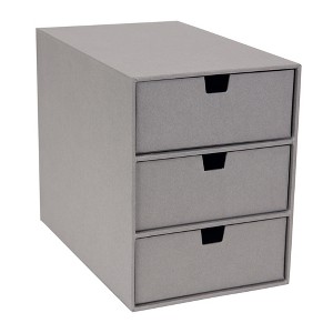 Bigso Ingrid 3-Drawer Fiberboard Desk Organizer | Stackable Desktop Storage for Office Supplies - 1 of 4