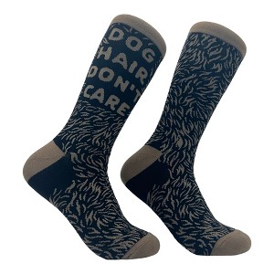 Crazy Dog T-Shirts Women's Dog Hair Dont Care Socks Funny Hairy Furry Puppy Lovers Joke Footwear - 1 of 4