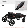YOOCOZZ Pet Stroller 1-Click Foldable Doggy Stroller - For Medium Large Dogs, Storage, Shock Absorption, Mesh Window, Safety Leash - 4 of 4