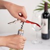 True TrueTap Metallic Red Double Hinged Waiter’s Corkscrew, Stainless Steel Wine Key with Foil Cutter - image 2 of 4