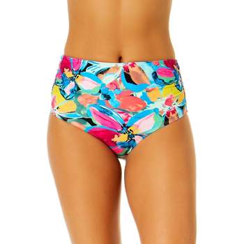  CUPSHE Women Swimsuit Bikini Bottom Mid Rise Modest Bathing Suit,  S Azure : Clothing, Shoes & Jewelry