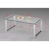 Kings Brand Furniture Modern Chrome Finish with Glass Top Rectangular Cocktail Coffee Table for Living Room - 4 of 4