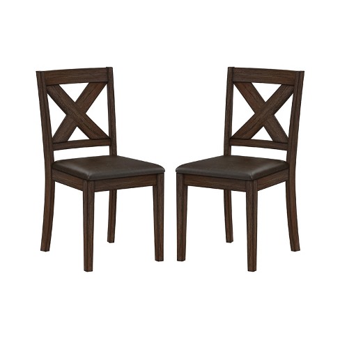 Dark espresso best sale dining chairs