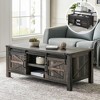 OKD 48" Farmhouse Lift Top Coffee Table with Sliding Barn Door & Adjustable Shelf - 2 of 4
