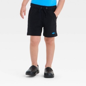 Toddler Boys' French Pull-On Terry Shorts - Cat & Jack™ Black - 1 of 3