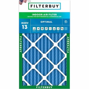 Filterbuy 12x25x2 Air Filter (1-Pack), Pleated MERV 13 Health Defense Replacement HVAC AC Furnace Filters (Actual Size: 11.50 x 24.50 x 1.75) - 1 of 4