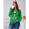 WhizMax Plus Size Christmas Shirts Women Crew Neck Pullover Sweaters Xmas Long Sleeve Tops Green 4X-Large - 2 of 4
