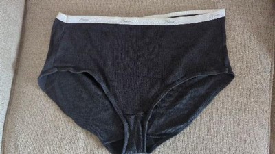 Women's Hanes 45UOBB Cotton Blend Boxer Brief Panty - 3 Pack  (Heather/Stripe/Black XL)