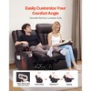 VEVOR Loveseat Recliner Sofa, Power Reclining Couch with Heating&Massage and Timer,PU Leather Electric Recliner Sofa with USB Ports,Cup Holders,Brown - 3 of 4