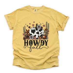 Simply Sage Market Howdy Fall Pumpkin Garment Dyed Tee - 1 of 4
