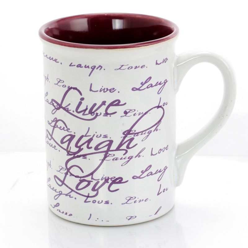 Gibson Inspirational Words 16 oz Mug 4 Assorted Designs Decorated, 5 of 10