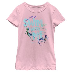 Girl's Luca Swim With Me Sea Monsters T-Shirt - 1 of 4