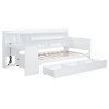 Twin Size Wooden Daybed with 3 Drawers, USB Ports and Desk - 4 of 4
