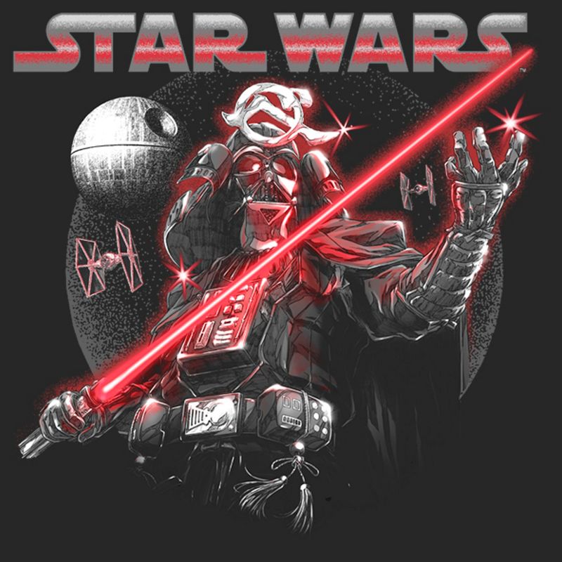 Men's Star Wars: Visions Darth Vader Death Star T-Shirt, 2 of 6