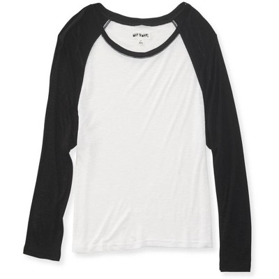 Aeropostale Womens Cropped Raglan Basic T-Shirt