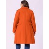 Agnes Orinda Women's Plus Size Winter Single Breasted Outfits Utility Belted Fashion Overcoats - 4 of 4