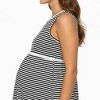 Anna-Kaci Women’s Maternity Sleeveless Stripe Midi Dress with Soft Stretch Knit Fabric and Flattering Empire Waist - 3 of 4