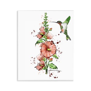 Stupell Industries Hummingbird And Hollyhock Wall Plaque Art - 1 of 4