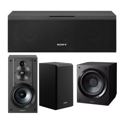 Sony SSCS8 2-Way 3-Driver Center Channel Speaker with Subwoofer Bundle