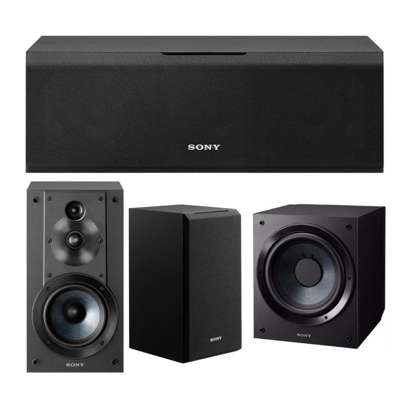 Sony 4-Piece Speaker System (SSCS5 Bookshelf, SACS9 Subwoofer, SSCS8 Center), 1 of 4