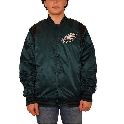 STARTER Mens Philadelphia Eagles Varsity Jacket, Green, Large (Regular)
