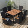 vidaXL Outdoor Dining Set Black Poly Rattan XXL Foldable - 2 of 4