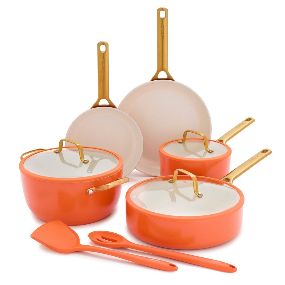 Photos - Bakeware Green Pan GreenPan 10pc Reserve Pro Ceramic Nonstick Cookware Set Harvest 