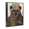 Stupell Industries Fisherman Outfit Brown Grizzly Bear Fishing Pole Black Framed Giclee Art - 3 of 4