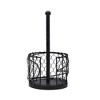 Mikasa Gourmet Basics Farmer's Market Paper Towel Holder, 12.75" - Decorative Iron Countertop Convenience, Black Contemporary Paper Towel Dispenser - 2 of 4