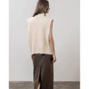 Women's Turtleneck Sweater Vest With Zipper - MOON RIVER - 2 of 2