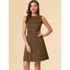 INSPIRE CHIC Women's Plaid Sleeveless Fit A-Line Houndstooth Work Mini Dress - 2 of 4