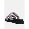 Faux Leather Ruched Strap Platform Sandals - 3 of 4