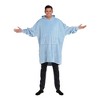THE COMFY Dream Adult Oversized Microfiber Fleece Wearable Blanket w/Plush Hood, Large Pocket, & Ribbed Sleeve Cuffs, 1 Size Fits All, Sky Blue - image 2 of 4