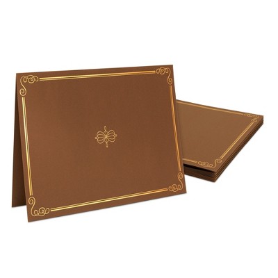 Best Paper Greetings 12 Pack Award Certificate Holder, Folder & Cover for Letter Size Documents, Files & Graduation Diploma, Brown