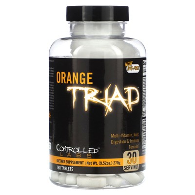 Controlled Labs Orange Triad, Multi-Vitamin, Joint, Digestion & Immune Formula, 180 Tablets