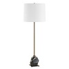 Uttermost Rowland Buffet Lamp-Faceted Black & White Marble with Brass Accents - 3 of 4