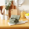 Design Imports  Terry Waffle Solid Dishtowel Set 4 Piece, 15X26", Artichoke - 4 of 4